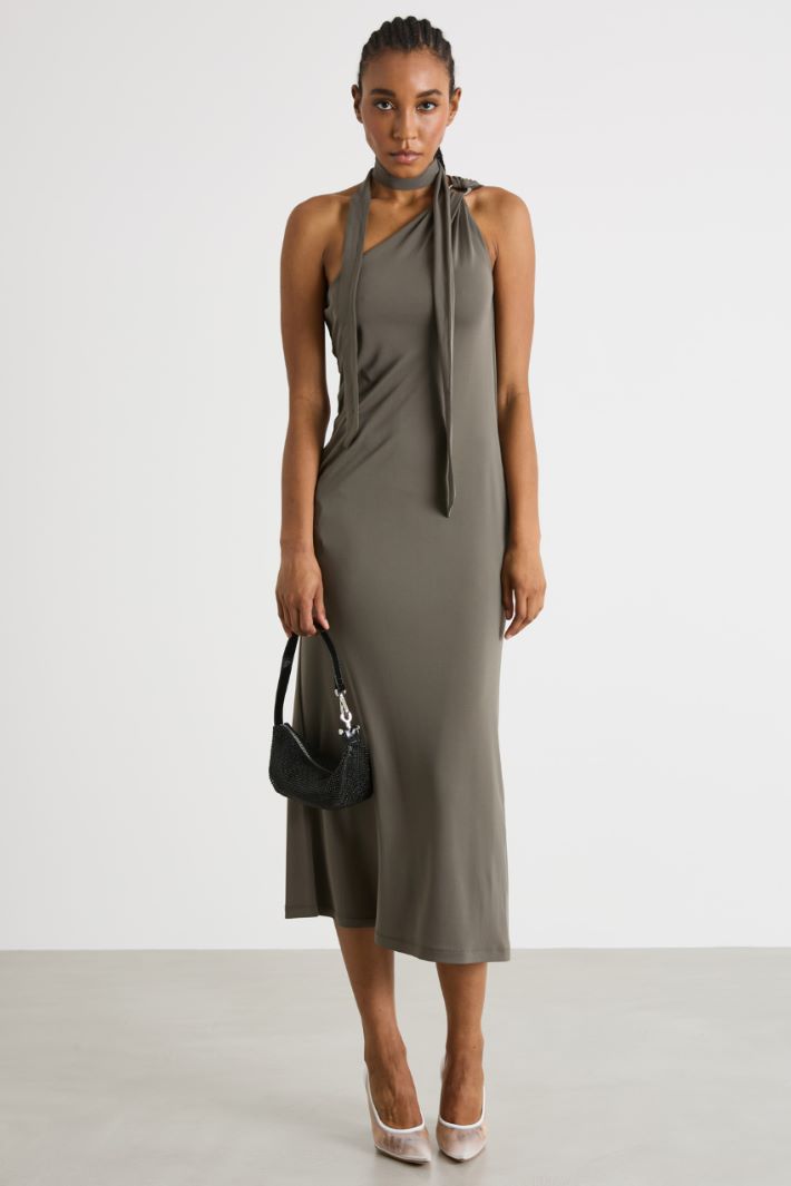 One-shoulder jersey dress Intrend