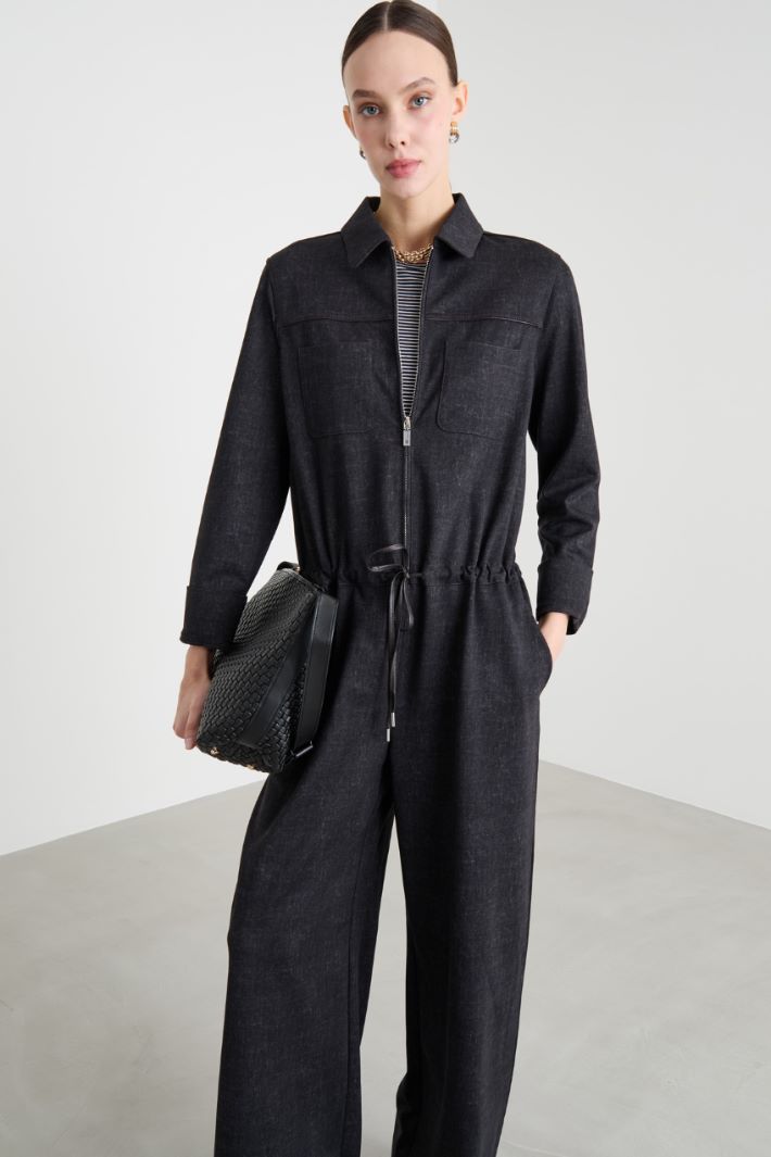 Washed-Effect Jersey Jumpsuit Intrend - 2