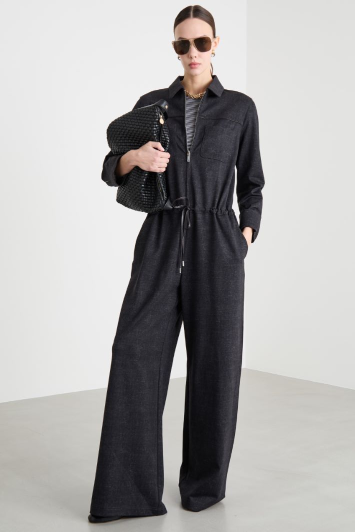 Washed-Effect Jersey Jumpsuit Intrend