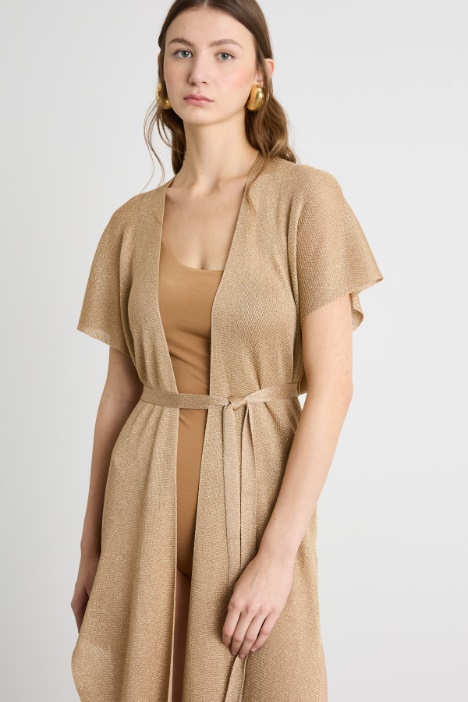 Gilet in maglia con frange