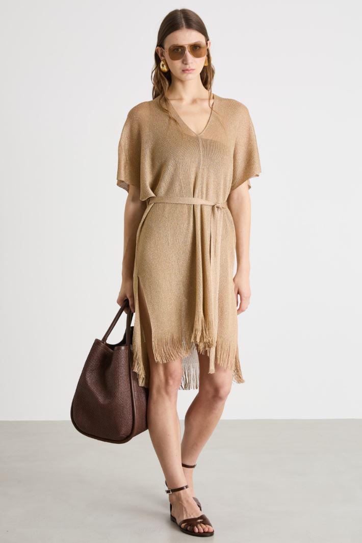 Fringed caftan dress Intrend