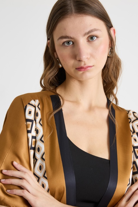 Kimono in raso stampato