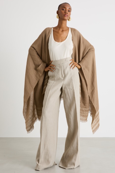 Maxi poncho jacquard Intrend