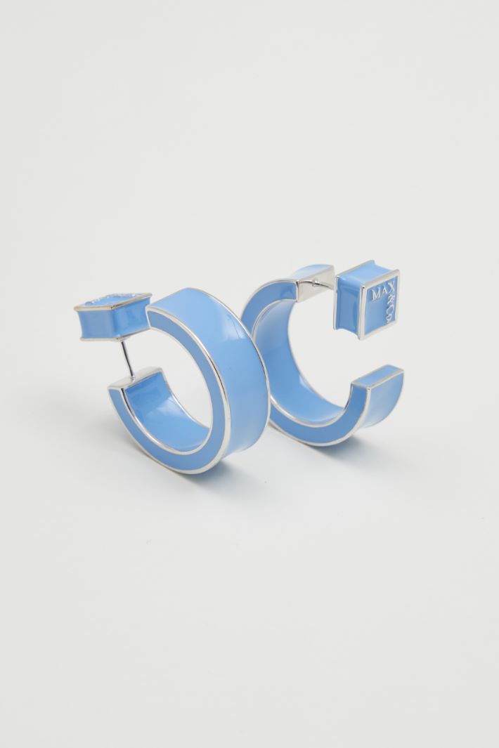 Geometric enamel earrings Intrend