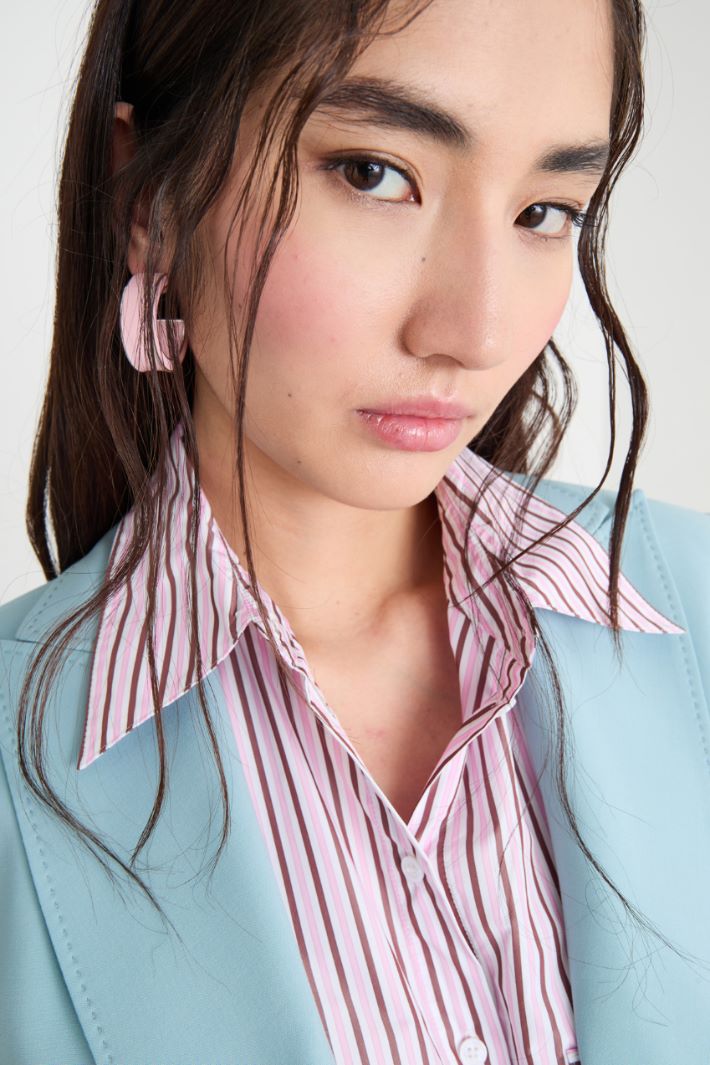 Geometric enamel earrings Intrend - 3