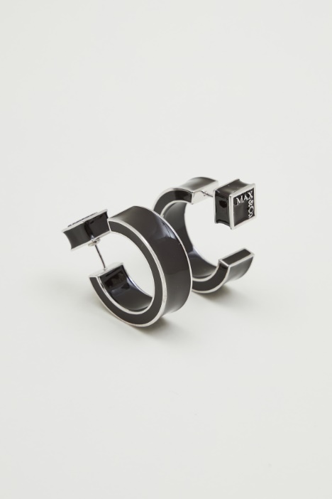 Geometric enamel earrings Intrend