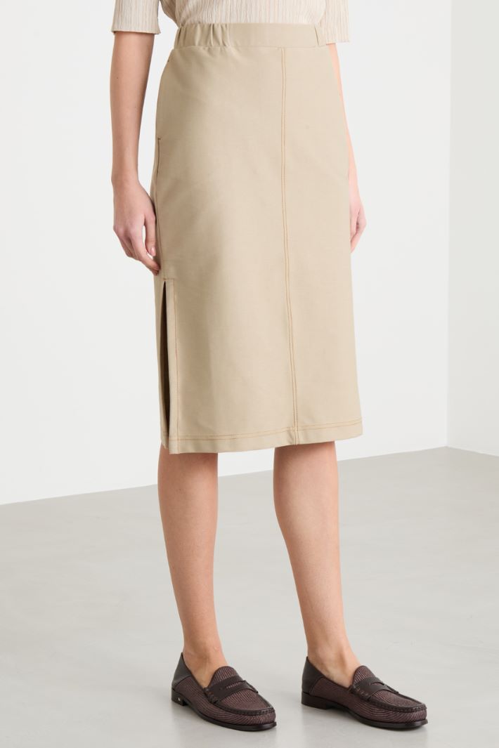 Side-Slit Midi Skirt Intrend - 2
