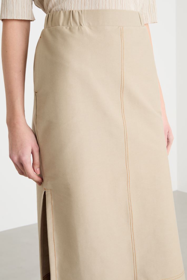 Side-Slit Midi Skirt Intrend - 3