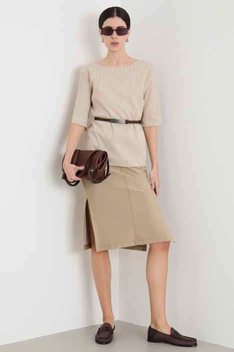 Side-Slit Midi Skirt Intrend