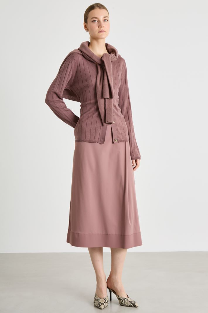 Technical jersey midi skirt Intrend