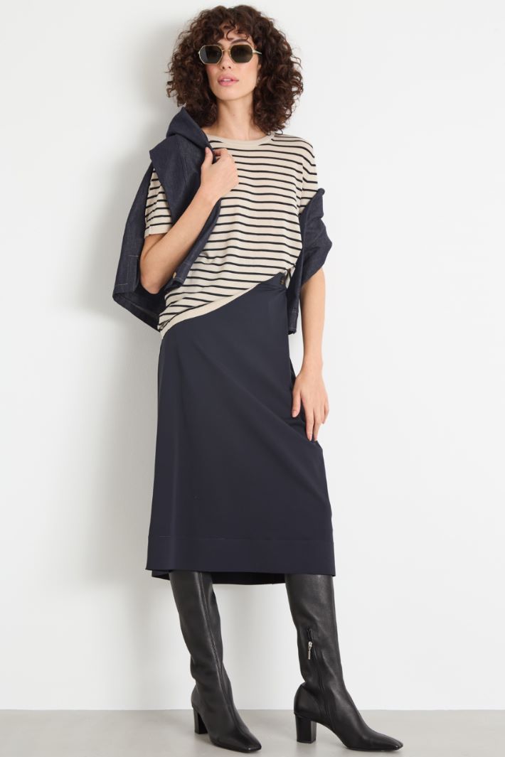 Technical jersey midi skirt Intrend