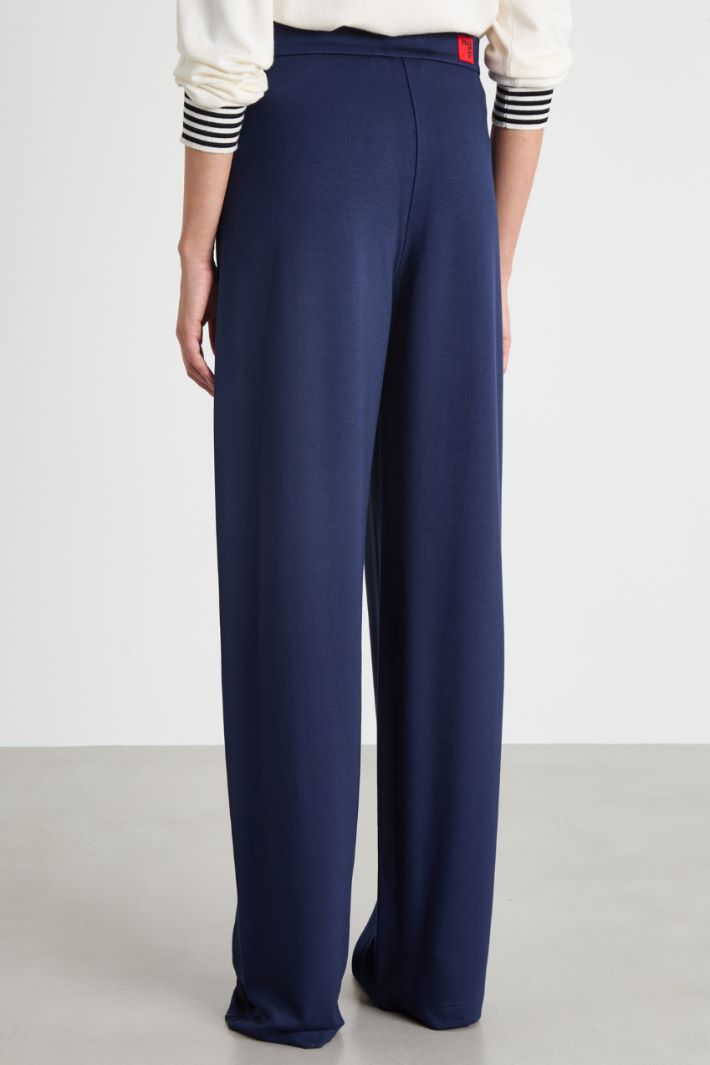 Wide-leg jersey trousers Intrend - 4