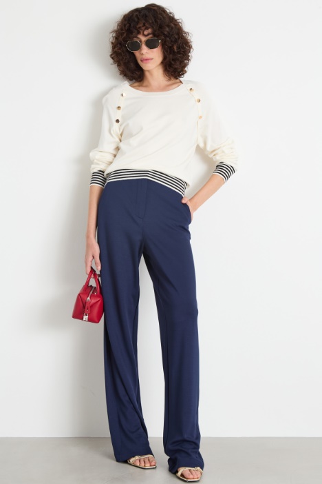 Wide-leg jersey trousers Intrend
