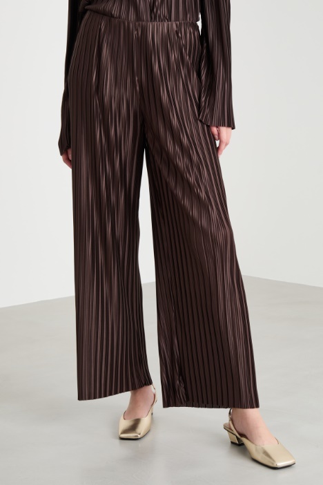 Pantalone in jersey plissé