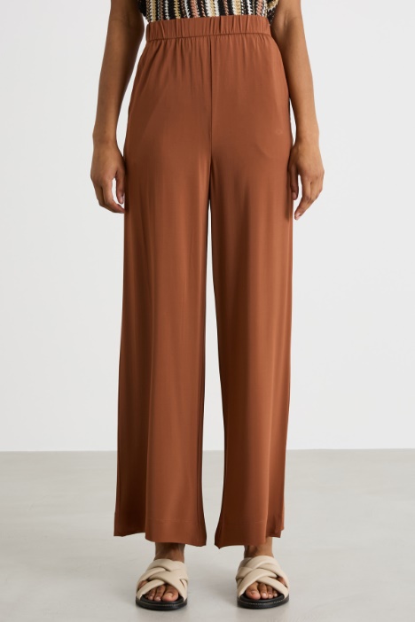 Pantalone in jersey fluido