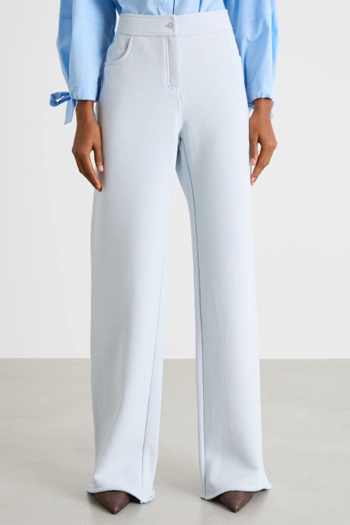 Wide leg fleece trousers Intrend - 4