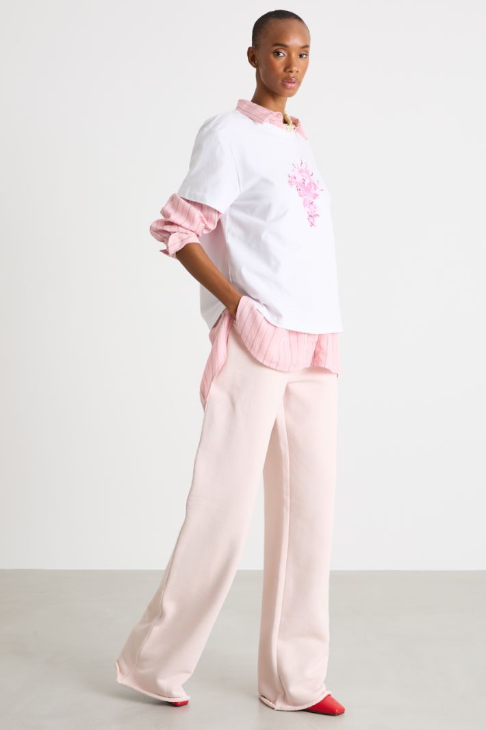Wide leg fleece trousers Intrend