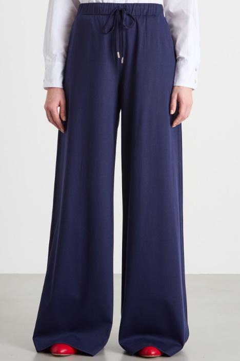 Pantalone stile joggers in jersey