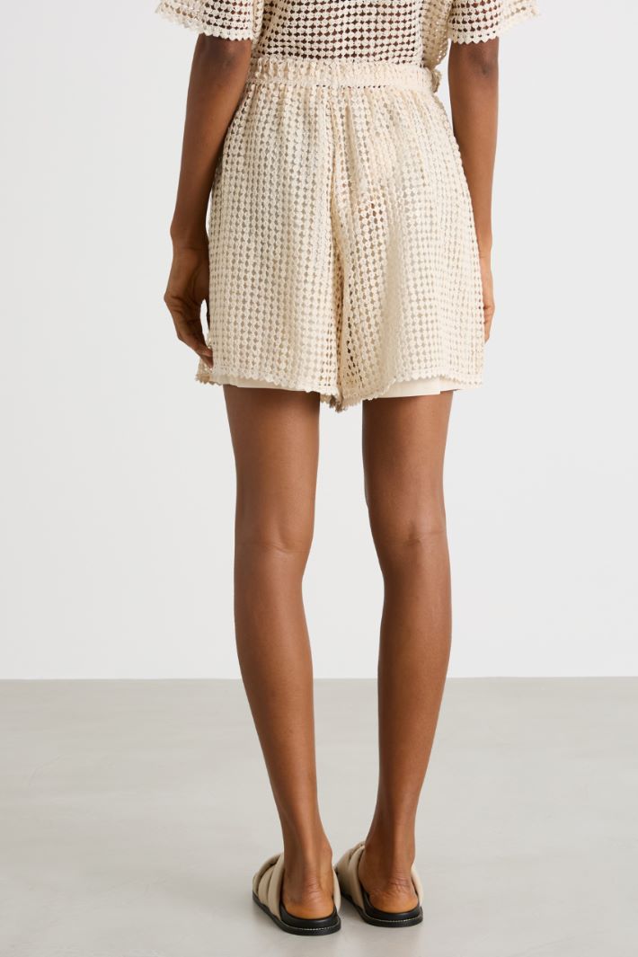 Macramé jersey shorts Intrend - 4