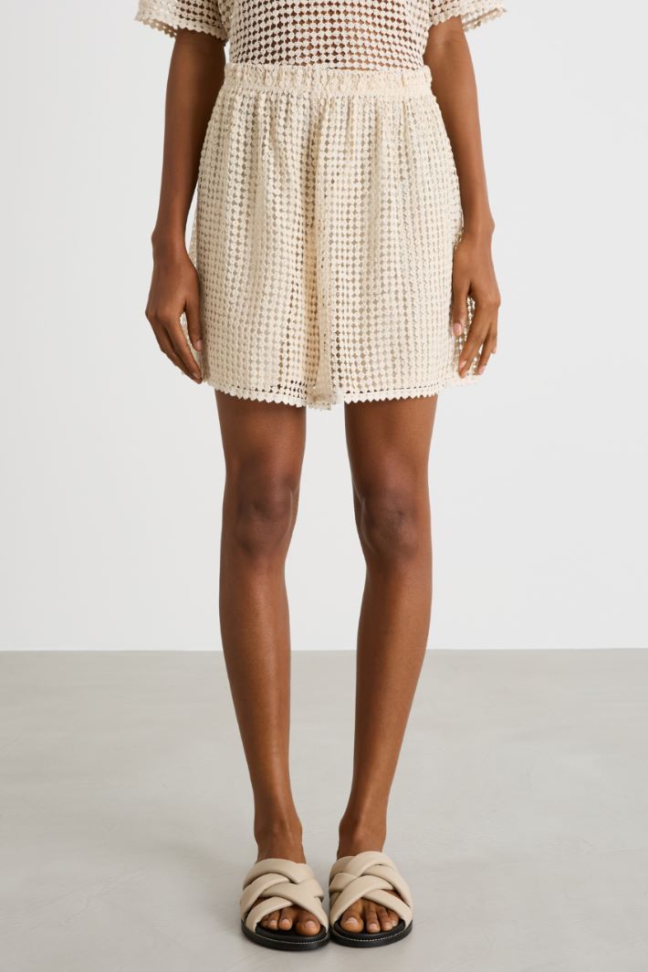 Macramé jersey shorts Intrend - 2
