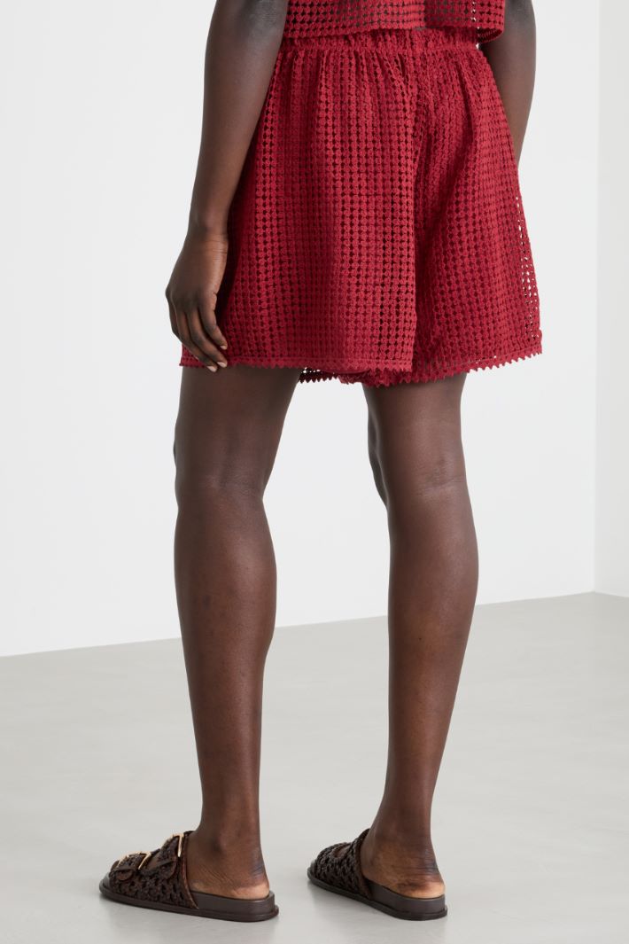 Macramé jersey shorts Intrend - 4