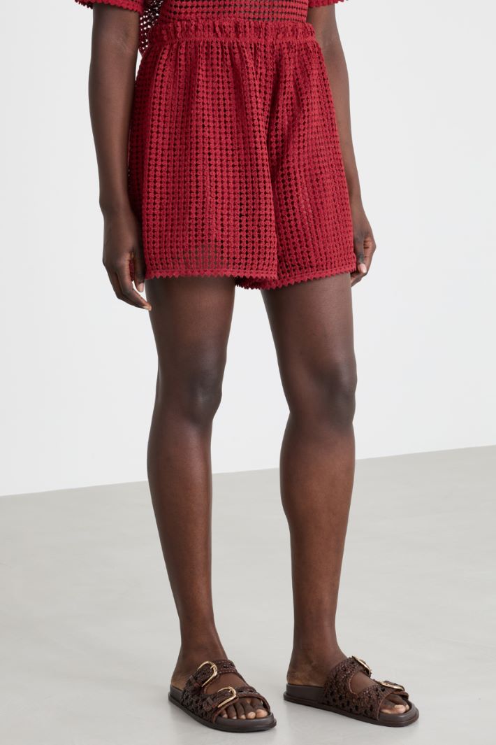 Macramé jersey shorts Intrend - 2