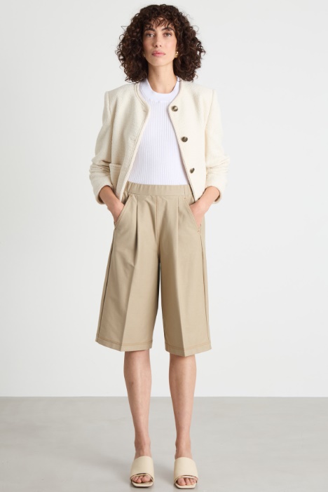 Elasticated-waist Bermuda shorts Intrend