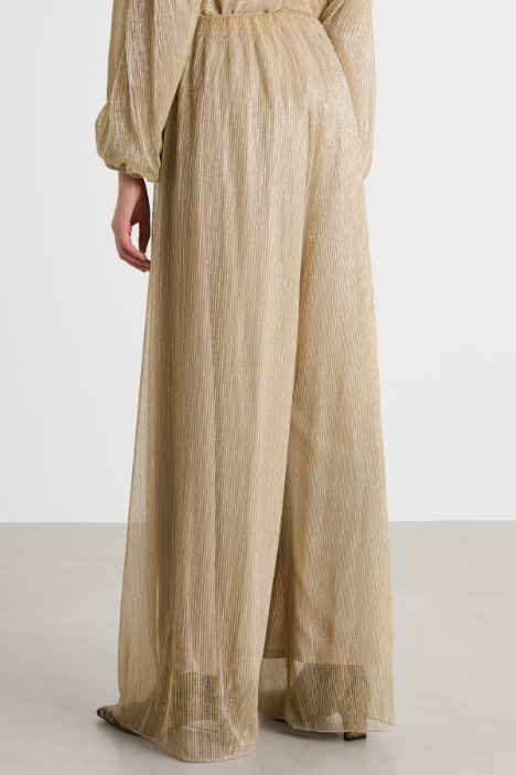 Pantalone ampio in jersey laminato