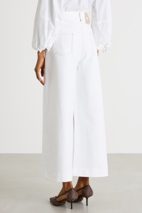 Pantalone palazzo in jersey