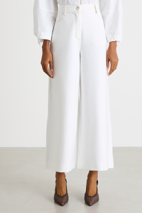 Pantalone palazzo in jersey