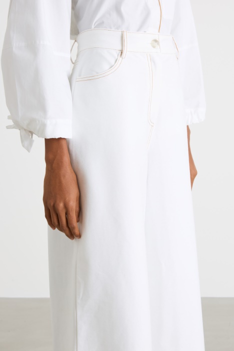 Pantalone palazzo in jersey