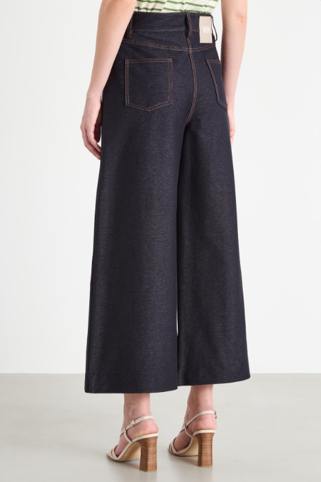 Pantalone palazzo in jersey