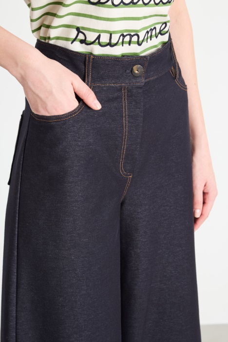 Pantalone palazzo in jersey