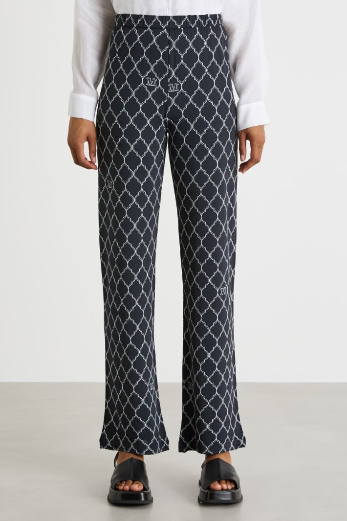 Pantalone dritto in jersey fantasia Intrend - 2