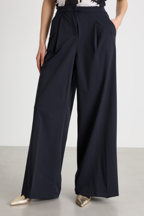 Pantalone in jersey con pinces