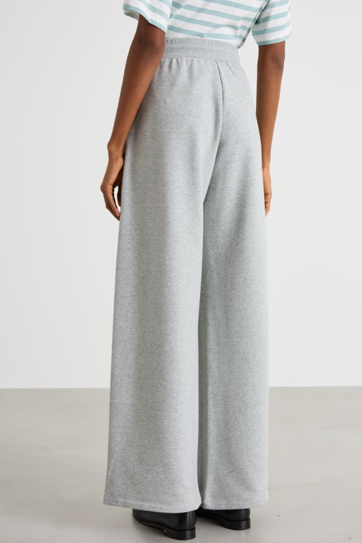 Wide-leg fleece trousers Intrend - 4