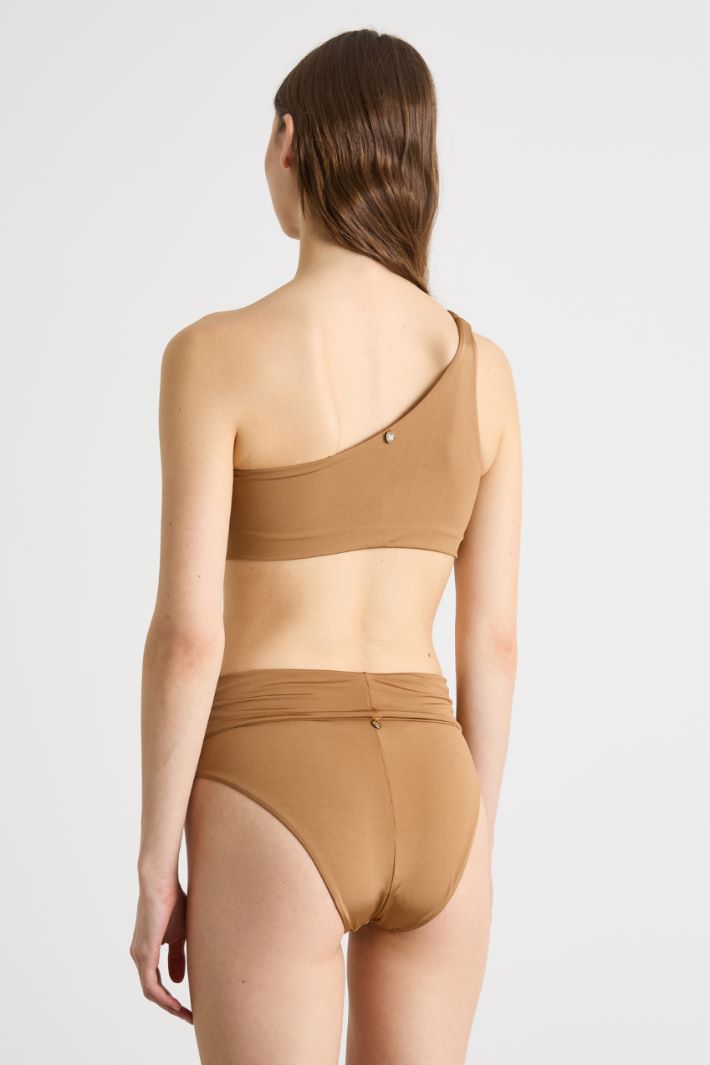 One-shoulder swim top in lustrous jersey Intrend - 3