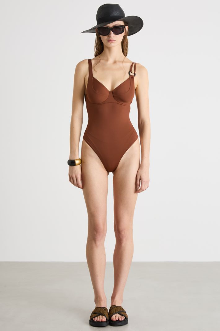 High-shine jersey swimsuit Intrend