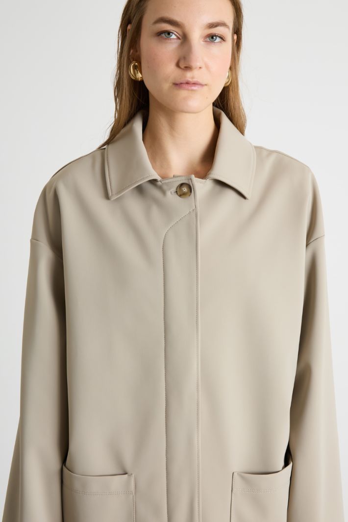 Belted Jersey Coat Intrend - 3