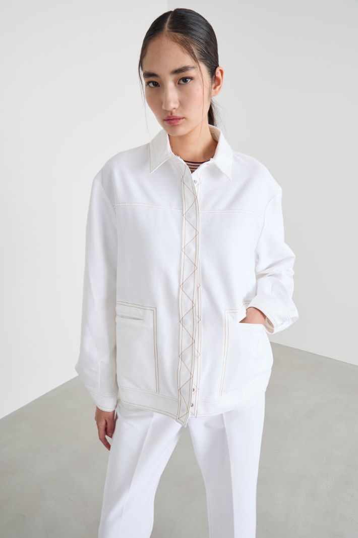 Giacca a camicia in tela Intrend - 2