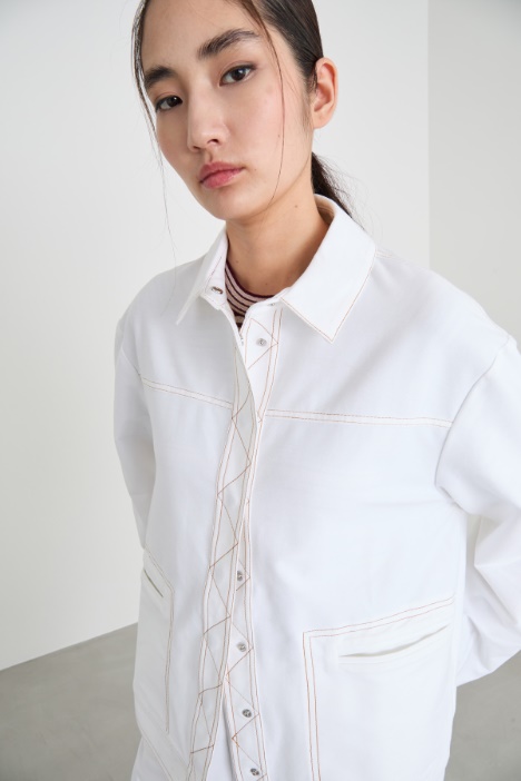 Giacca a camicia in tela