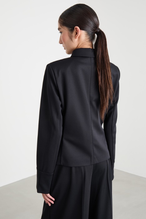 Giacca in jersey piqué