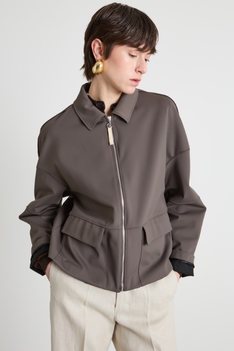 Boxy technical jersey jacket Intrend