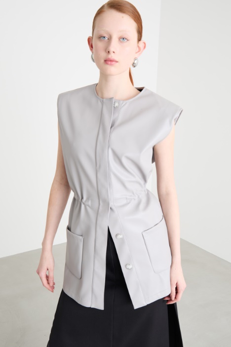 Coated jersey gilet Intrend