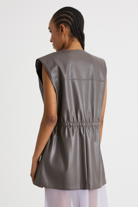 Gilet in jersey spalmato