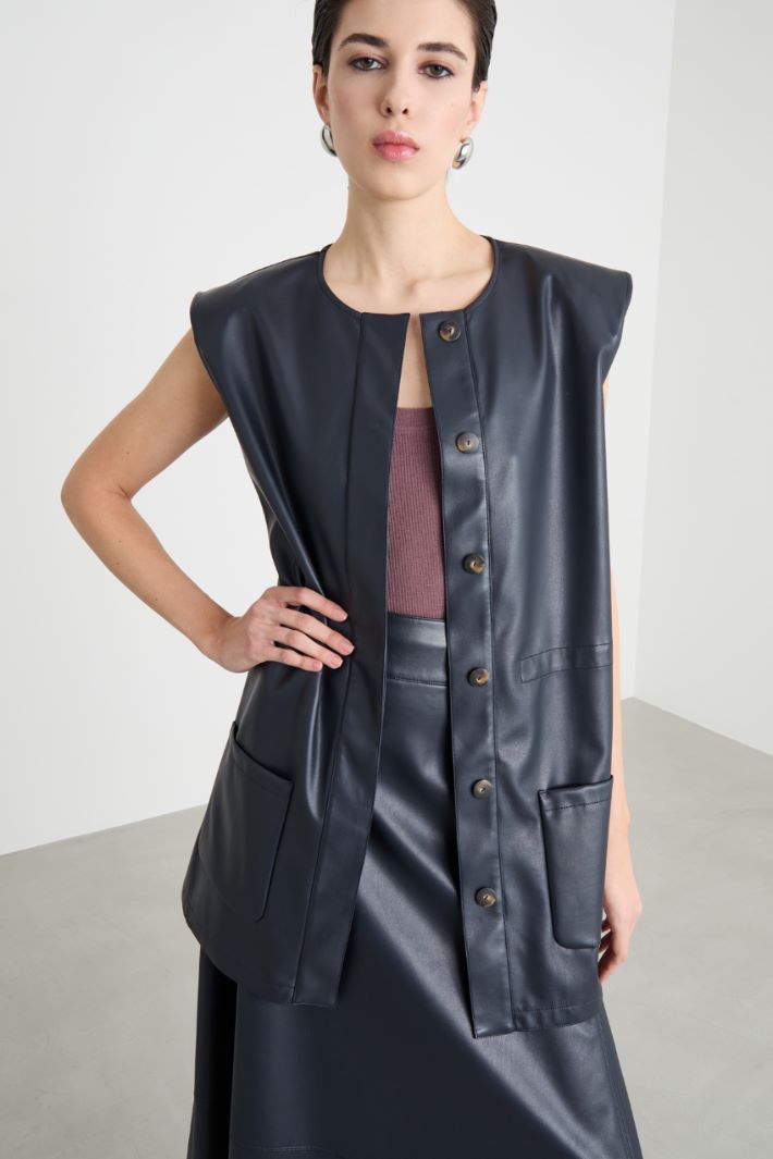 Gilet in jersey spalmato Intrend - 2