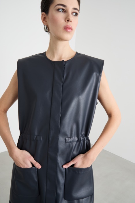 Gilet in jersey spalmato