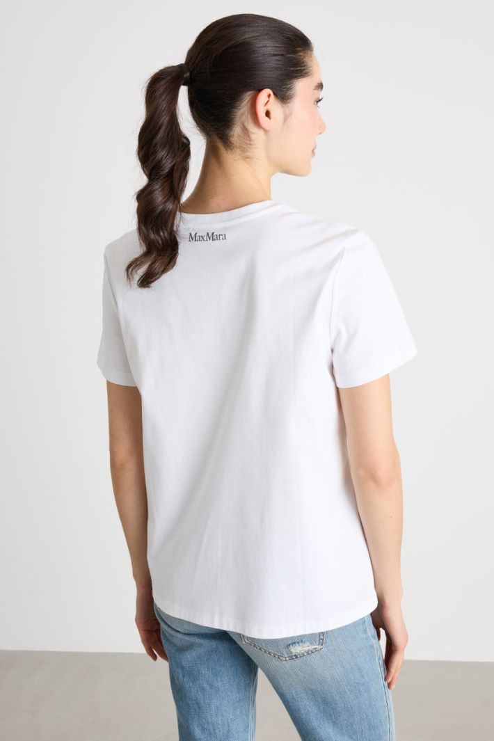 T-shirt girocollo in jersey ricamato Intrend - 4