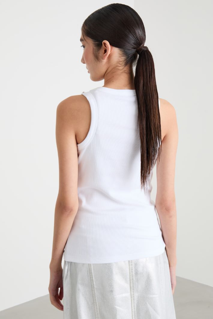 Rhinestone-embellished vest top Intrend - 4