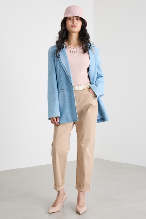 Rhinestone-embellished vest top Intrend